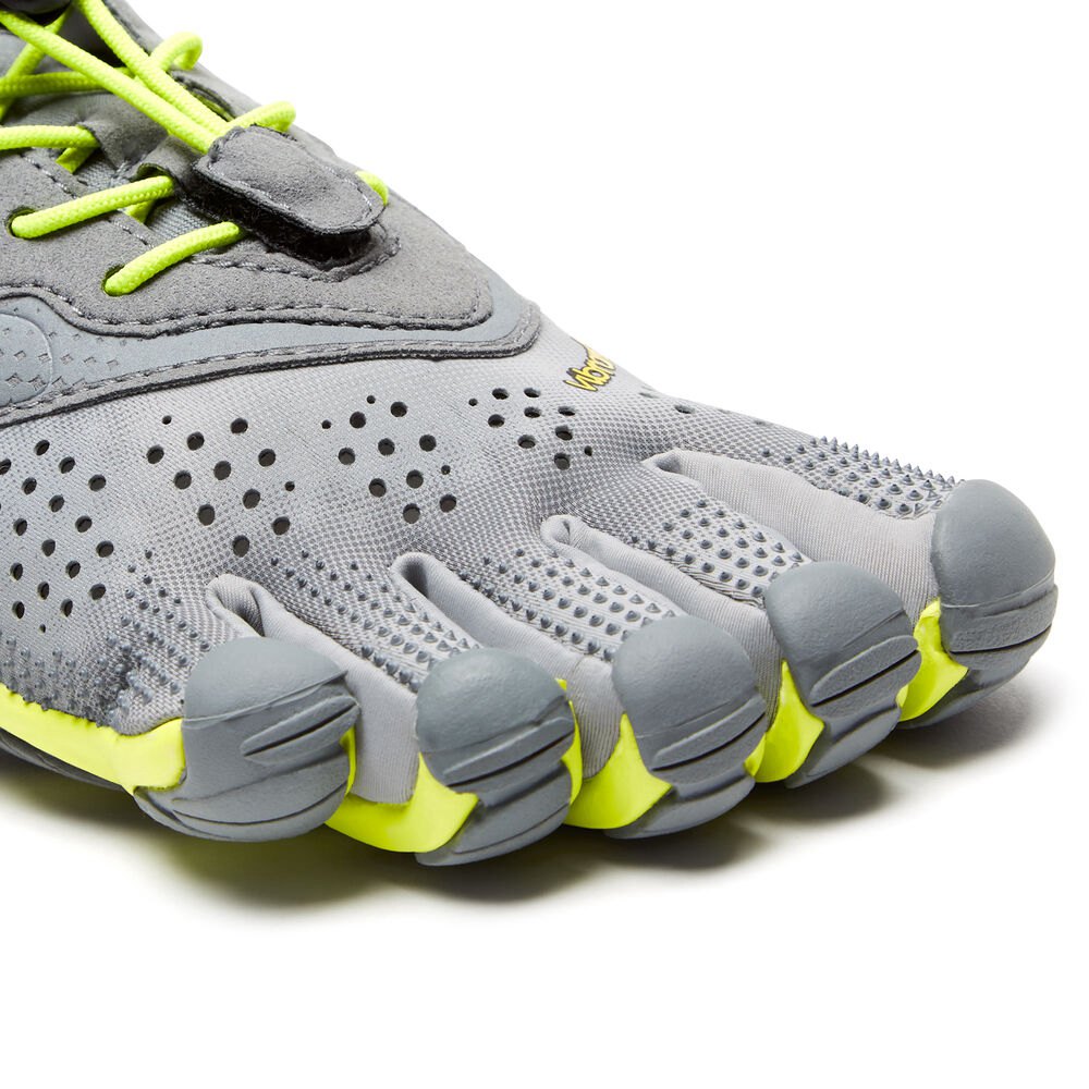 Vibram Five Fingers Mens V-Run - Hiking Shoes Grey/Green - FJT472310